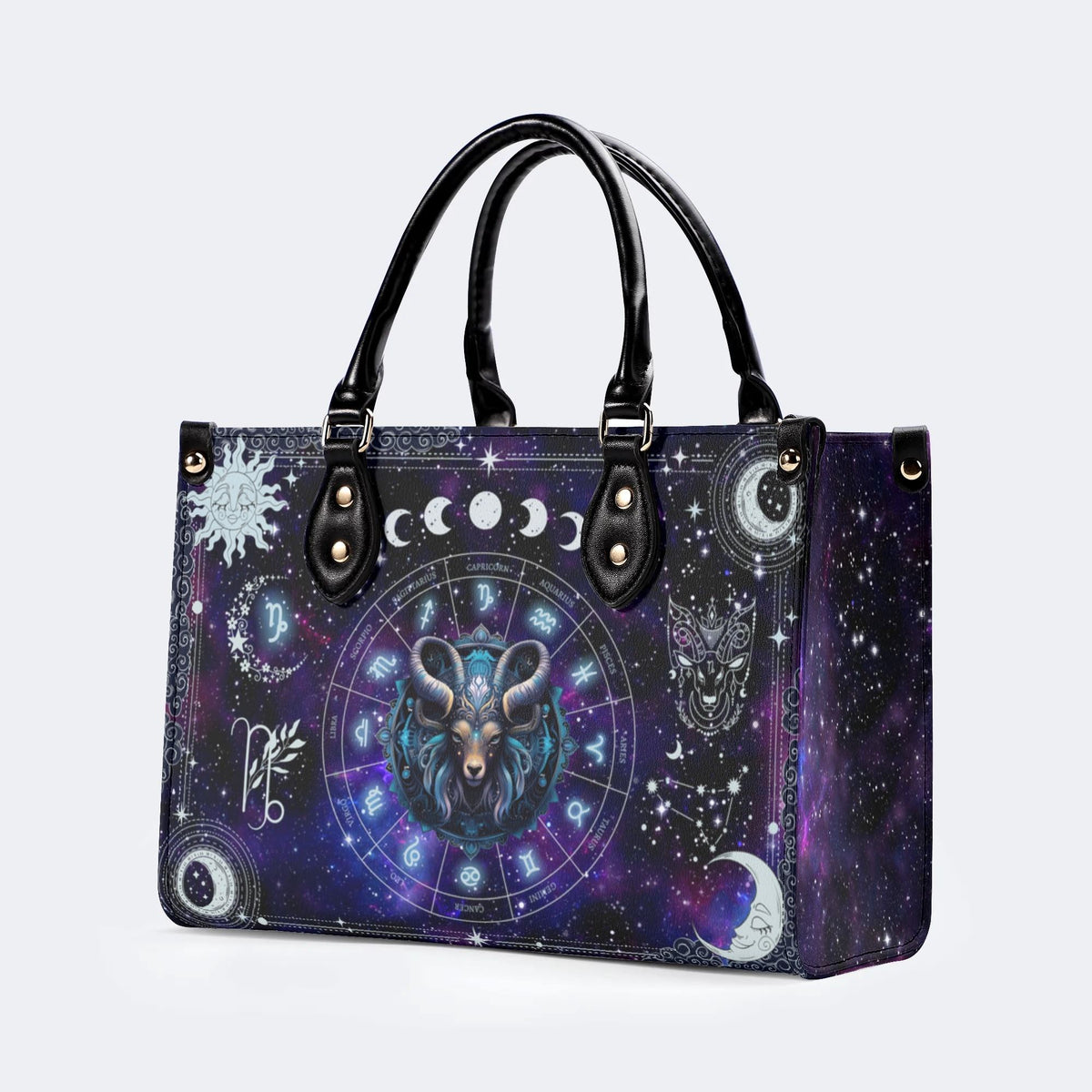 Capricorn Starry Sky - Leather Handbag