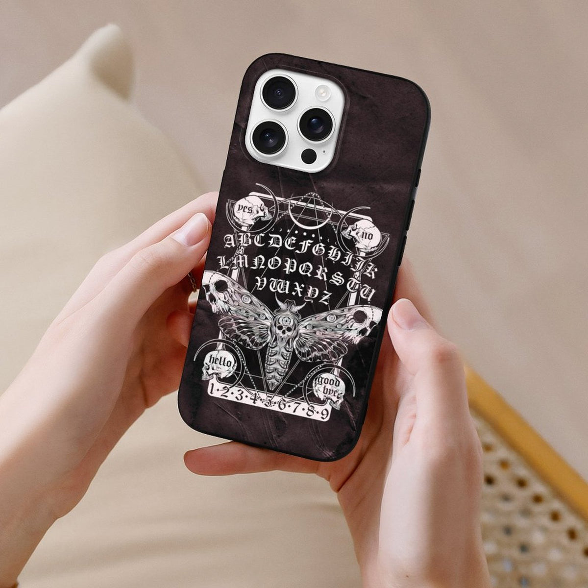 Death Moth Vintage Print - Phone Case
