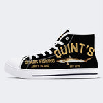 Quint's Shark Fishing Jaws Retro Unisex - High Top Canvas