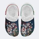 Christmas Terrifier Print - Fur Lined Slippers/Sandals