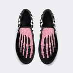 Pink Gradient Skeleton Toes Skull - Slip On Shoes