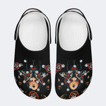Human Face Rhinoceros Beetle Print - Slippers/Sandals