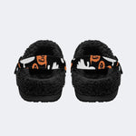 Halloween Boo Ghost - Fur Lined Slippers/Sandals