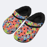 Unisex Ink Print - Fur Lined Slippers/Sandals