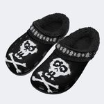 Jolly Roger Print - Fur Lined Slippers/Sandals