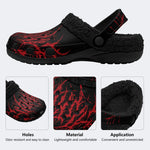 Gothic Red Thorn Art - Fur Lined Slippers/Sandals