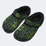 Green Zombie Swirl - Fur Lined Slippers/Sandals