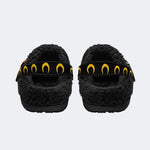 Death Moth Leaf Print - Fur Lined Slippers/Sandals
