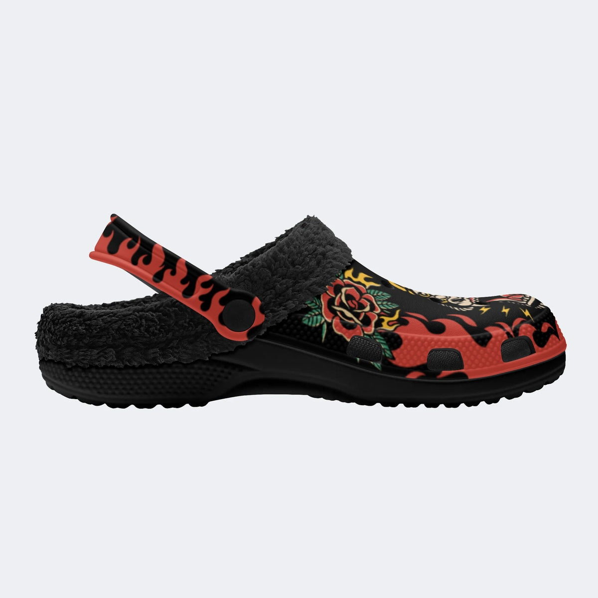 Fire Chimpanzees Print - Fur Lined Slippers/Sandals