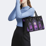 Forest Outside The Window - Leather Handbag