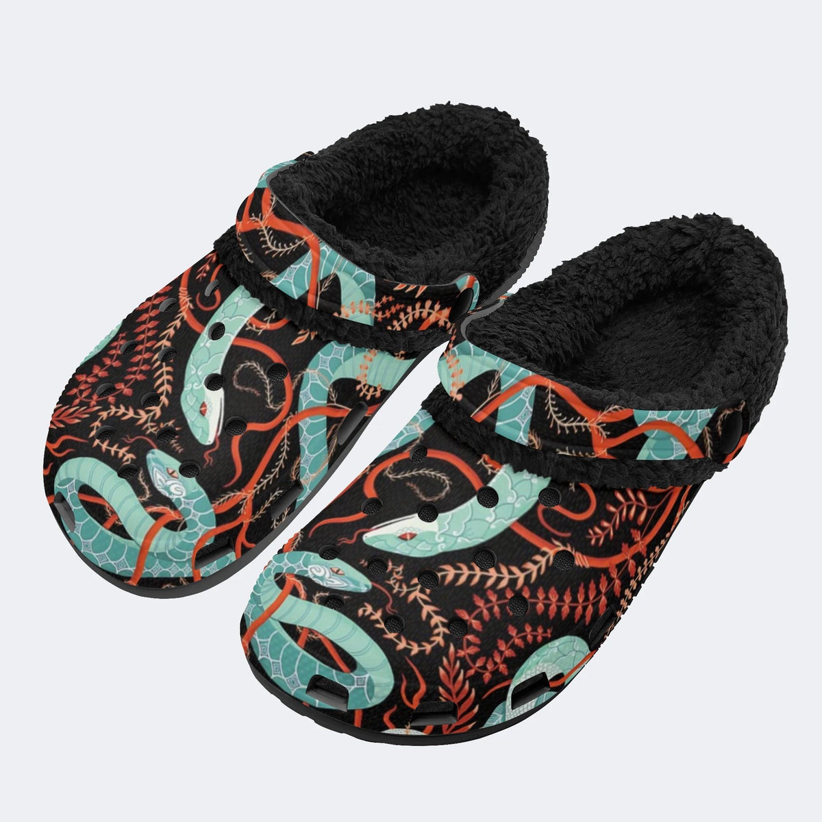 Green Snake Legend - Fur Lined Slippers/Sandals