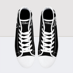 Black & White Charm High Top Canvas Shoes