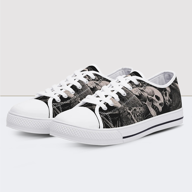 Funeral Embrace Low Top Canvas Shoes