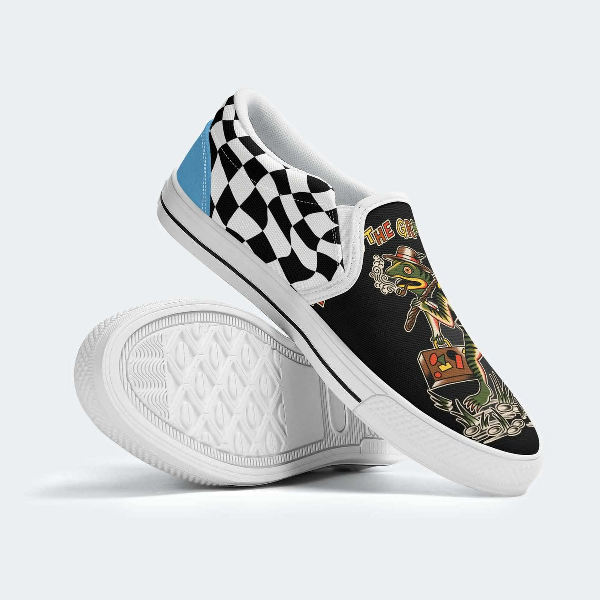 Frog Hike Print - Slip On Shoes