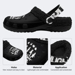 Gothic Ghost Silhouette - Fur Lined Slippers/Sandals