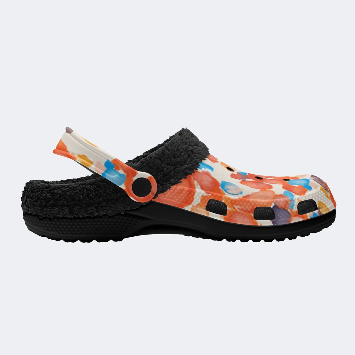 Unisex Ink Print - Fur Lined Slippers/Sandals