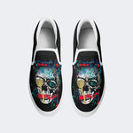 Unisex Skull Graphic Print - Slip On Shoes