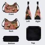 Roses of Heliogabal Print - Leather Crossbody Bag