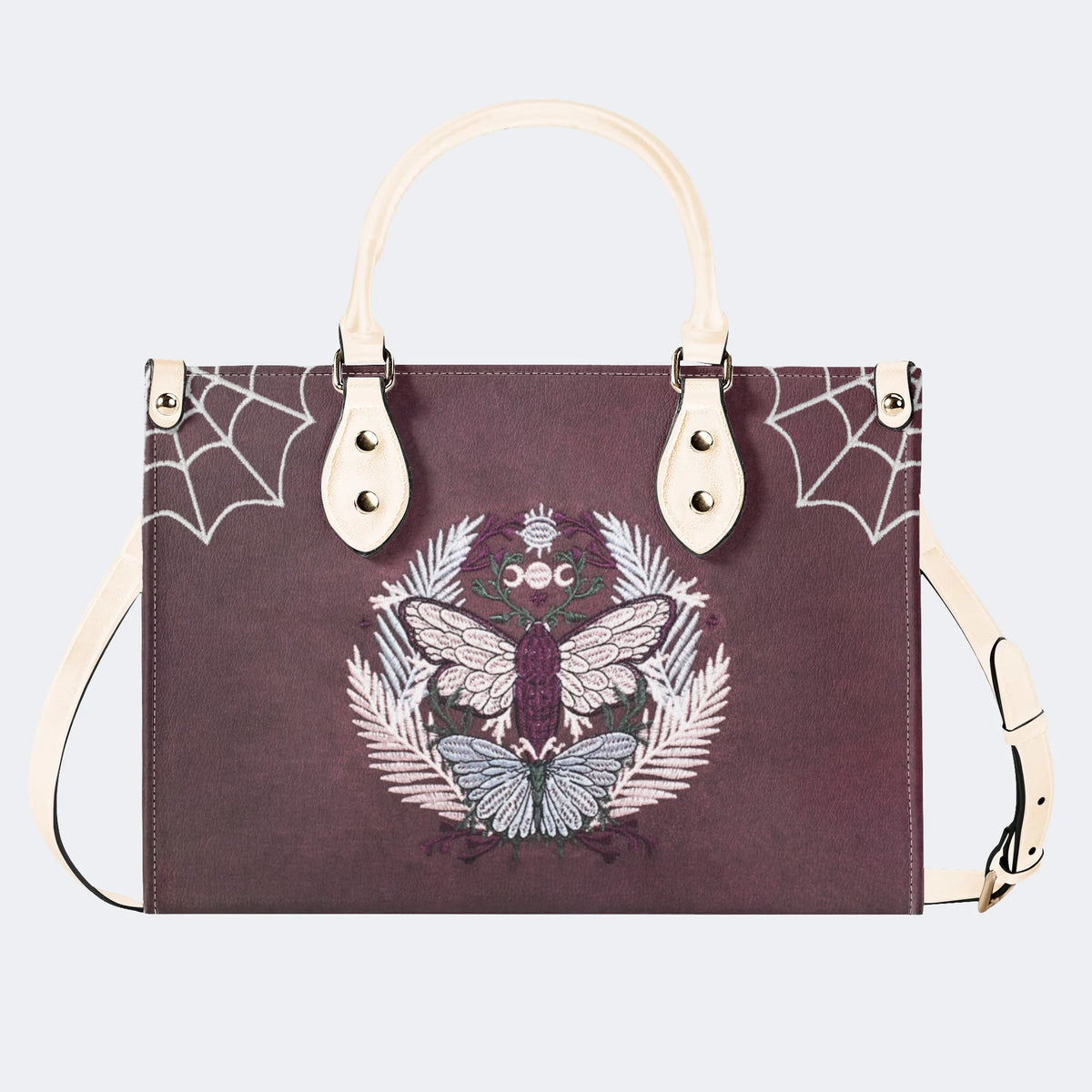 Trivia Moth Print - Leather Handbag