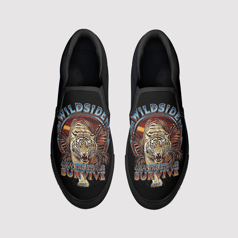 Slipper mit Tiger- und Buchstaben-Grafik-Print 