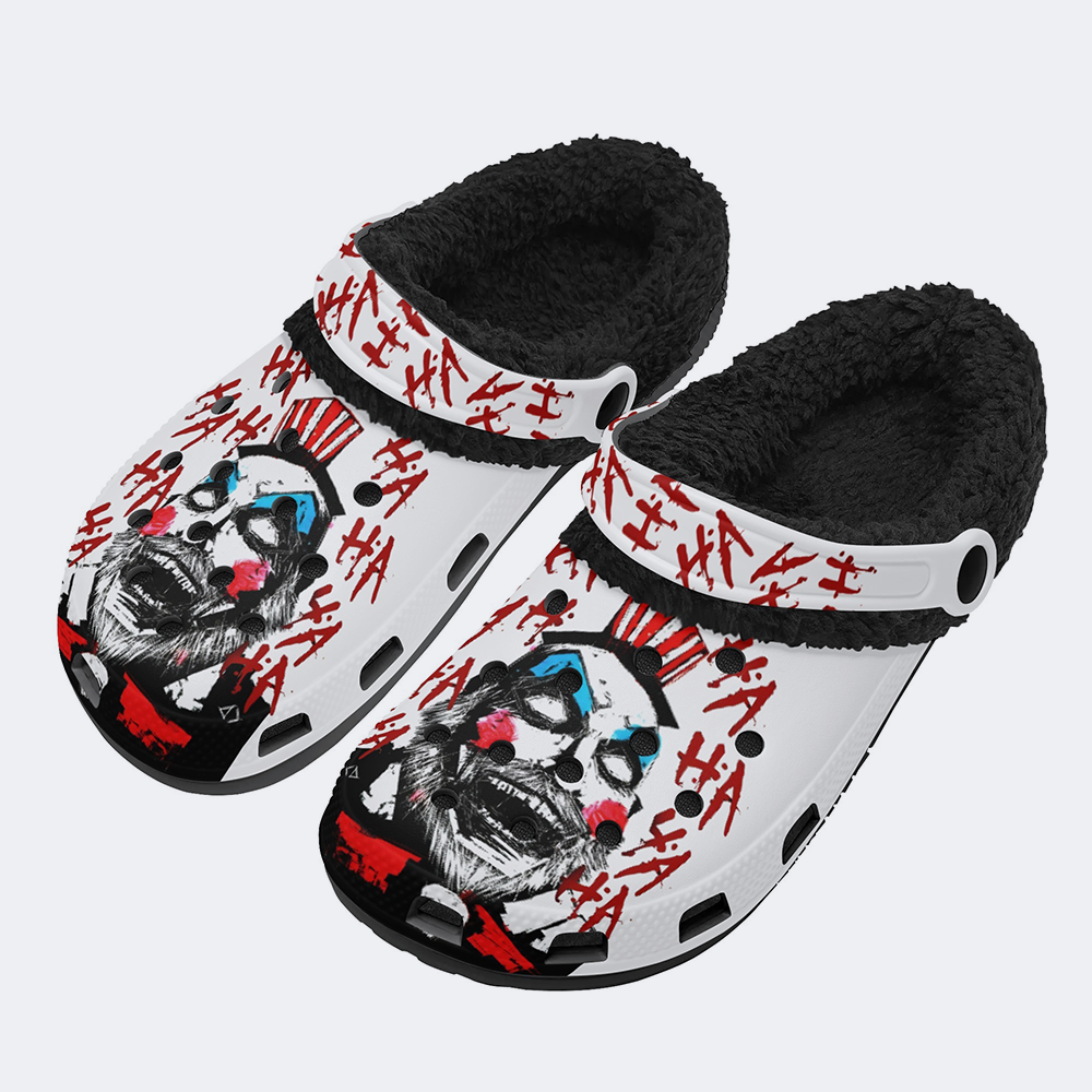 Unisex Horror Print - Fur Lined Slippers/Sandals