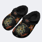 Old School Octopus Print - Removable Fur Lined Slippers/Sandals