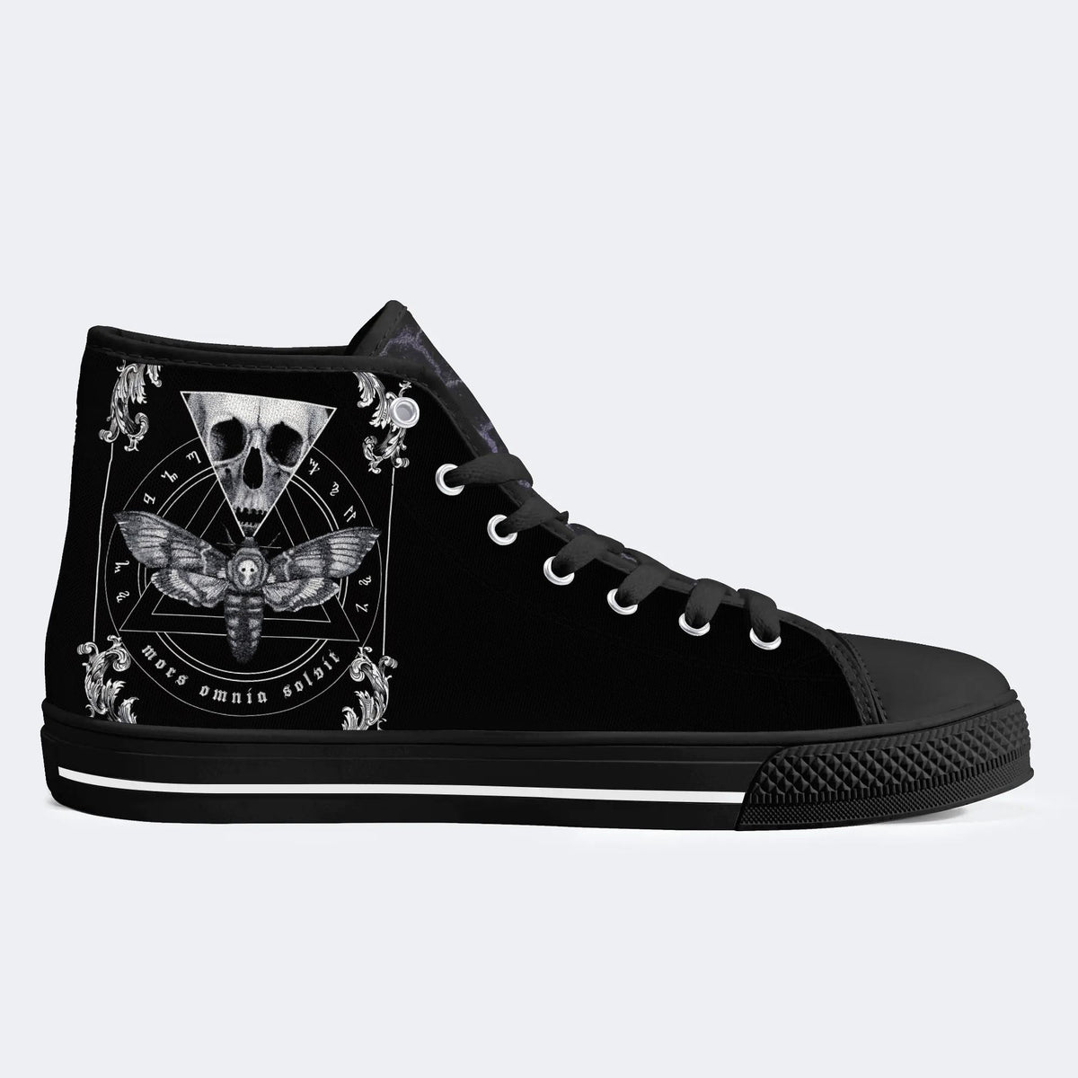 Surreale Todesmotte&amp;Totenkopf - High Top Canvas