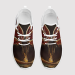 Skeleton Demon Print Mesh Knit Sneakers