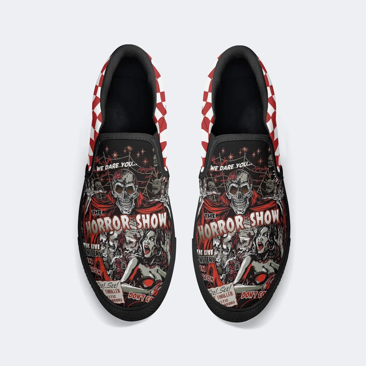 Horror Movie Prints - Slip On Shoes