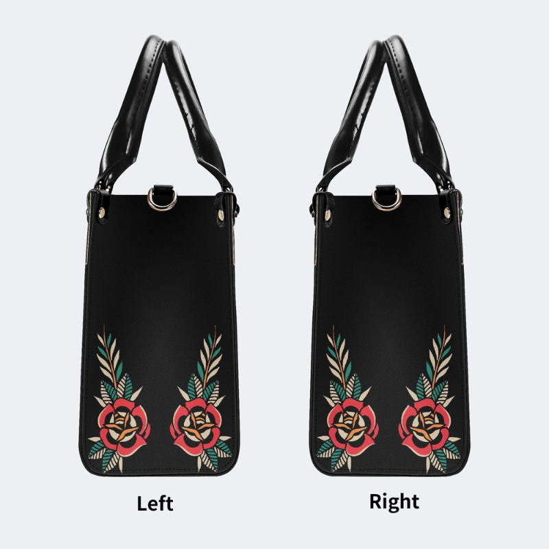 Circling Black Dragon Print Handbag Factory Direct Sales