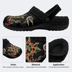 Eyes&Flower Art Print - Fur Lined Slippers/Sandals