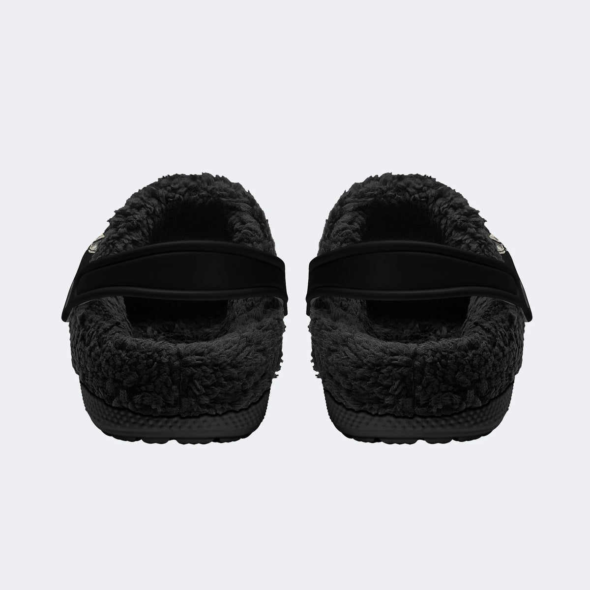 Gothic Skeleton Heart - Fur Lined Slippers/Sandals