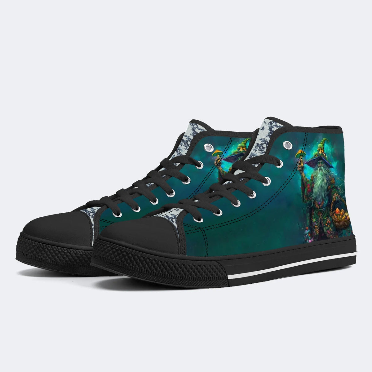 Unisex Fantasy Pilz Welt Kunst Illustration Druck - High Top Canvas