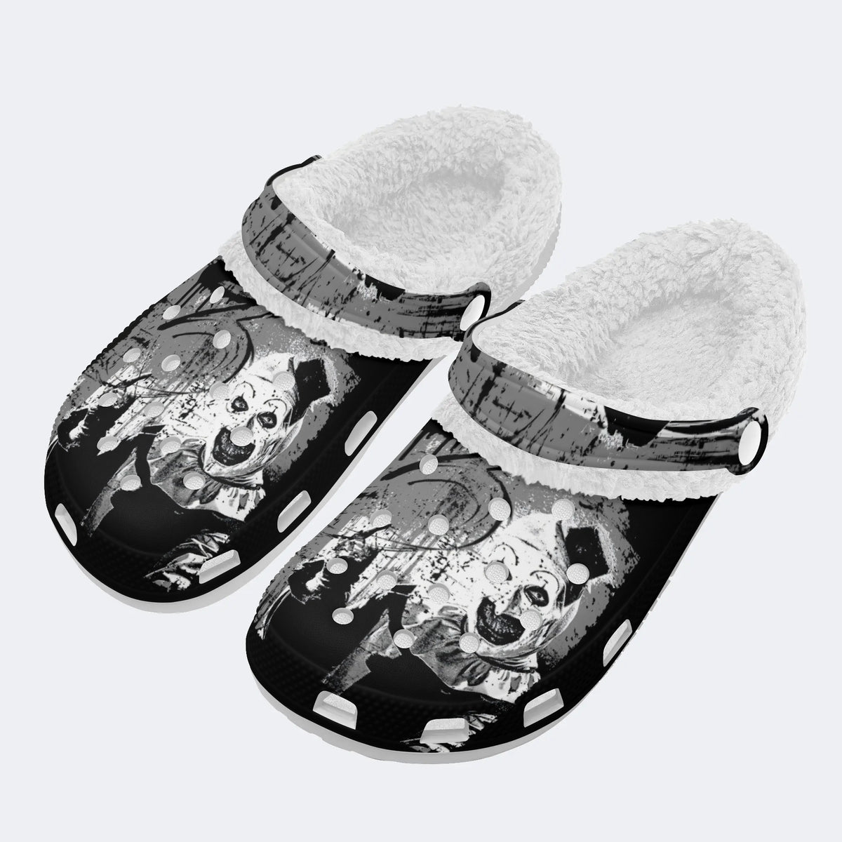 Unisex Horror Print - Fur Lined Slippers