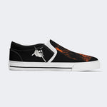 Unisex Halloween Horror Skull Print - Slip On Shoes