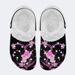 Pink Love Art Print - Fur Lined Slippers/Sandals