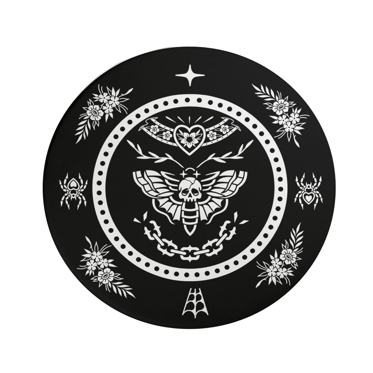 Death Moth Vintage Print - Floor Mat