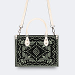 Light Green Eagle Totem - Leather Handbag