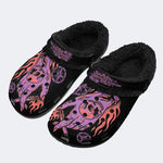 Gothic Skull Hand Pentagram - Fur Lined Slippers/Sandals