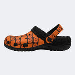 Gothic Jack Lantern - Fur Lined Slippers/Sandals