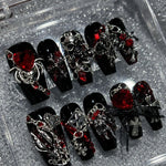 Dark Skull Bloody Mary Press On Nails