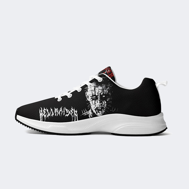 Unisex Black Metal Pinhead Print - Running Shoes