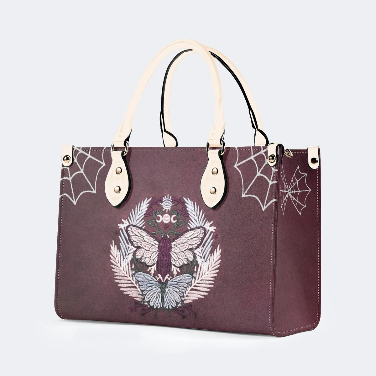 Trivia Moth Print - Leather Handbag