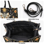 Retro Bohemian Sun Moon Star Moth - Leather Handbag