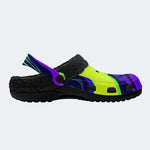 Neon Swirl Marble - Fur Lined Slippers/Sandals