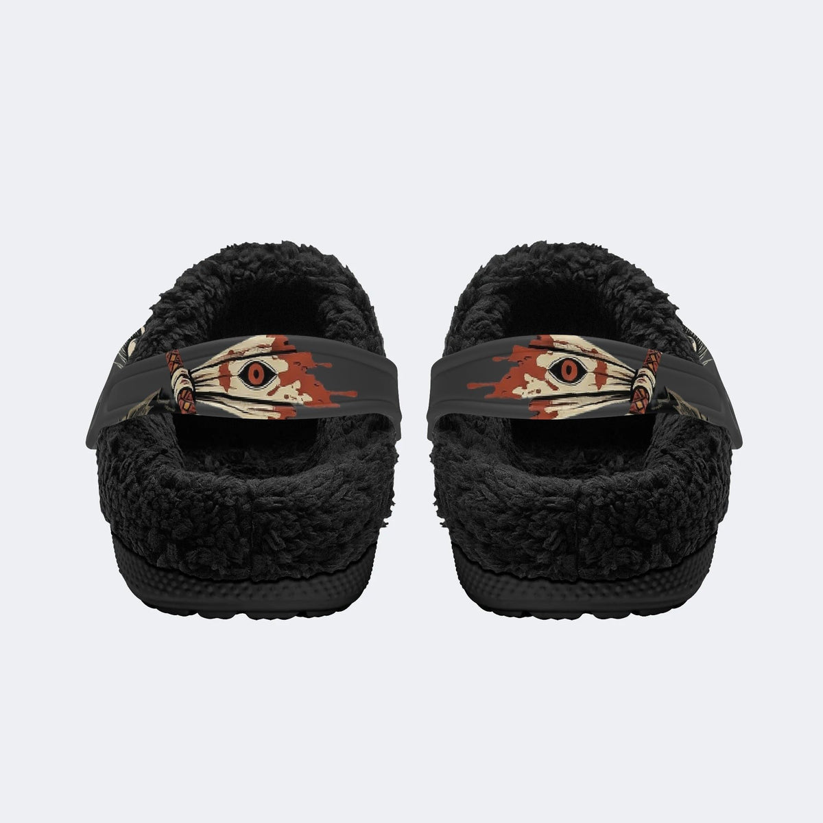 Blood Eye Oni - Fur Lined Slippers/Sandals