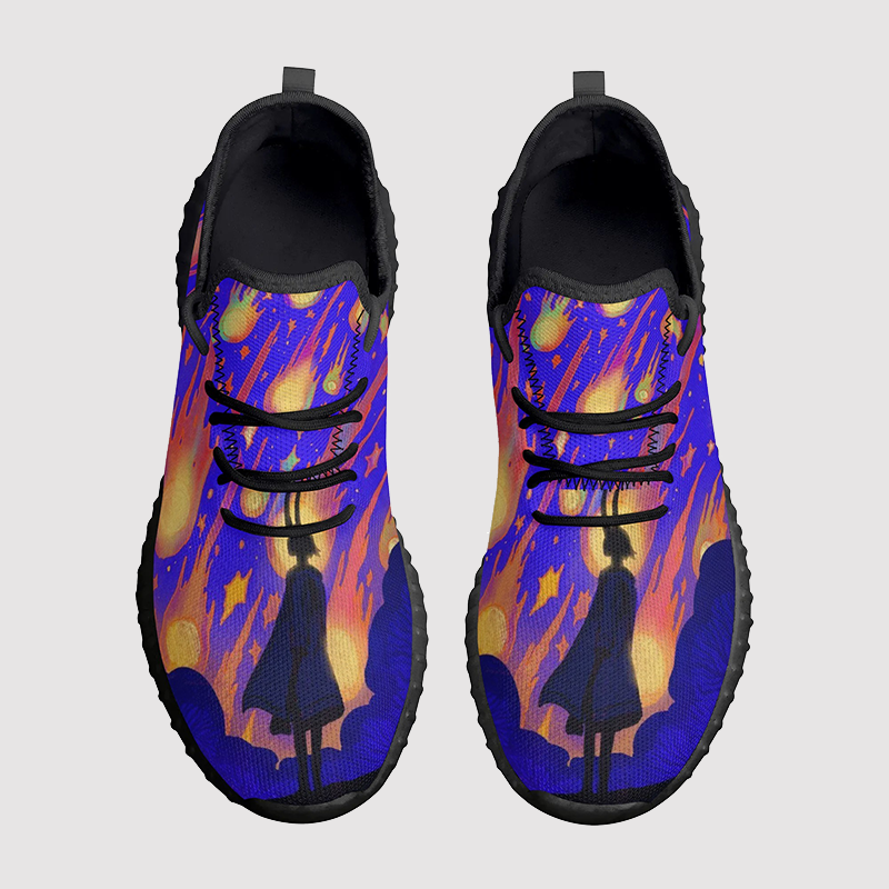 Ncturnal Print Mesh Knit Sneakers