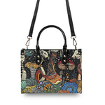 Retro Dark Mushroom Eyes Halloween Print - Handbag