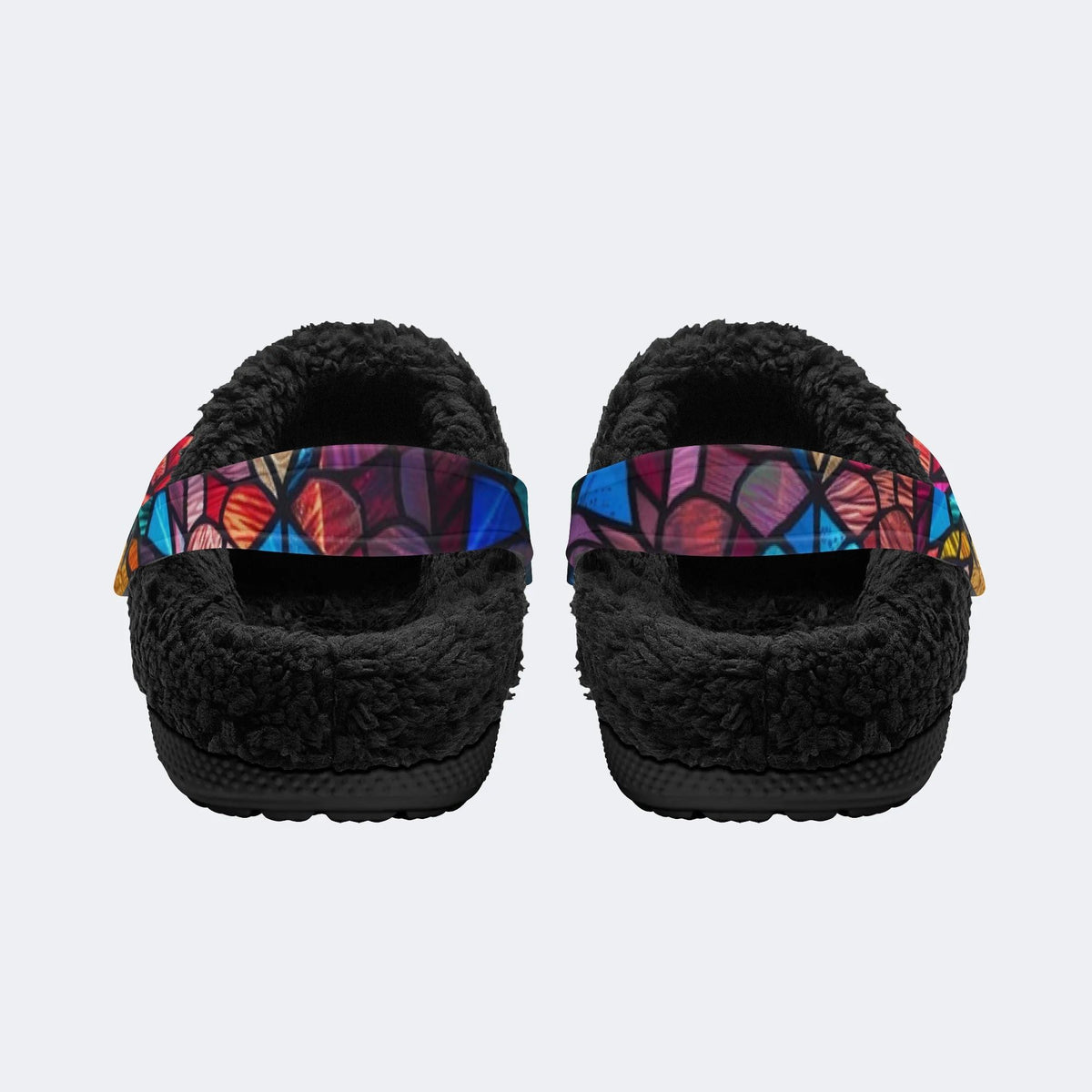 Stained Glass Flower - Fur Lined Slippers/Sandals