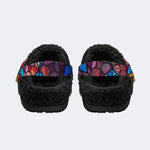 Stained Glass Flower - Fur Lined Slippers/Sandals